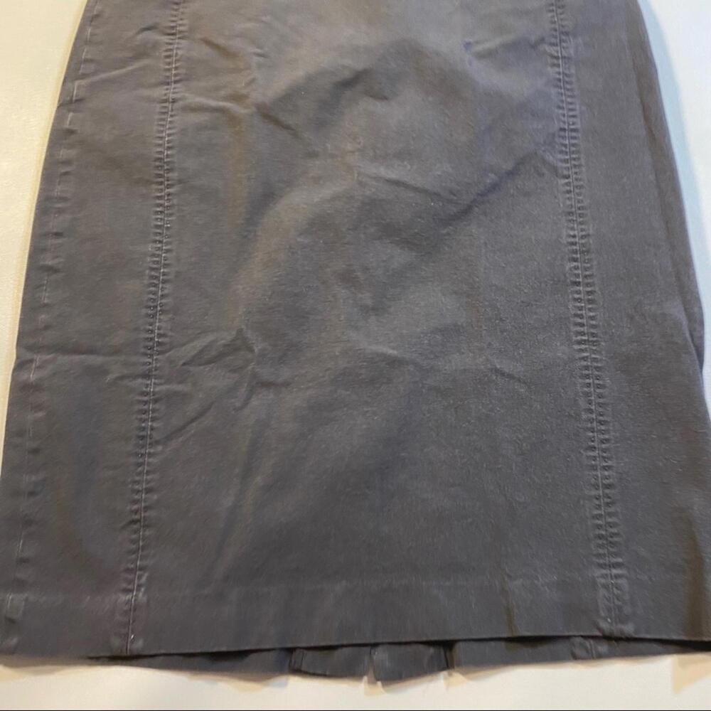 Banana‎ Republic Size 6 Tall Grey Stretch Straight Pencil Skirt W Back Slit